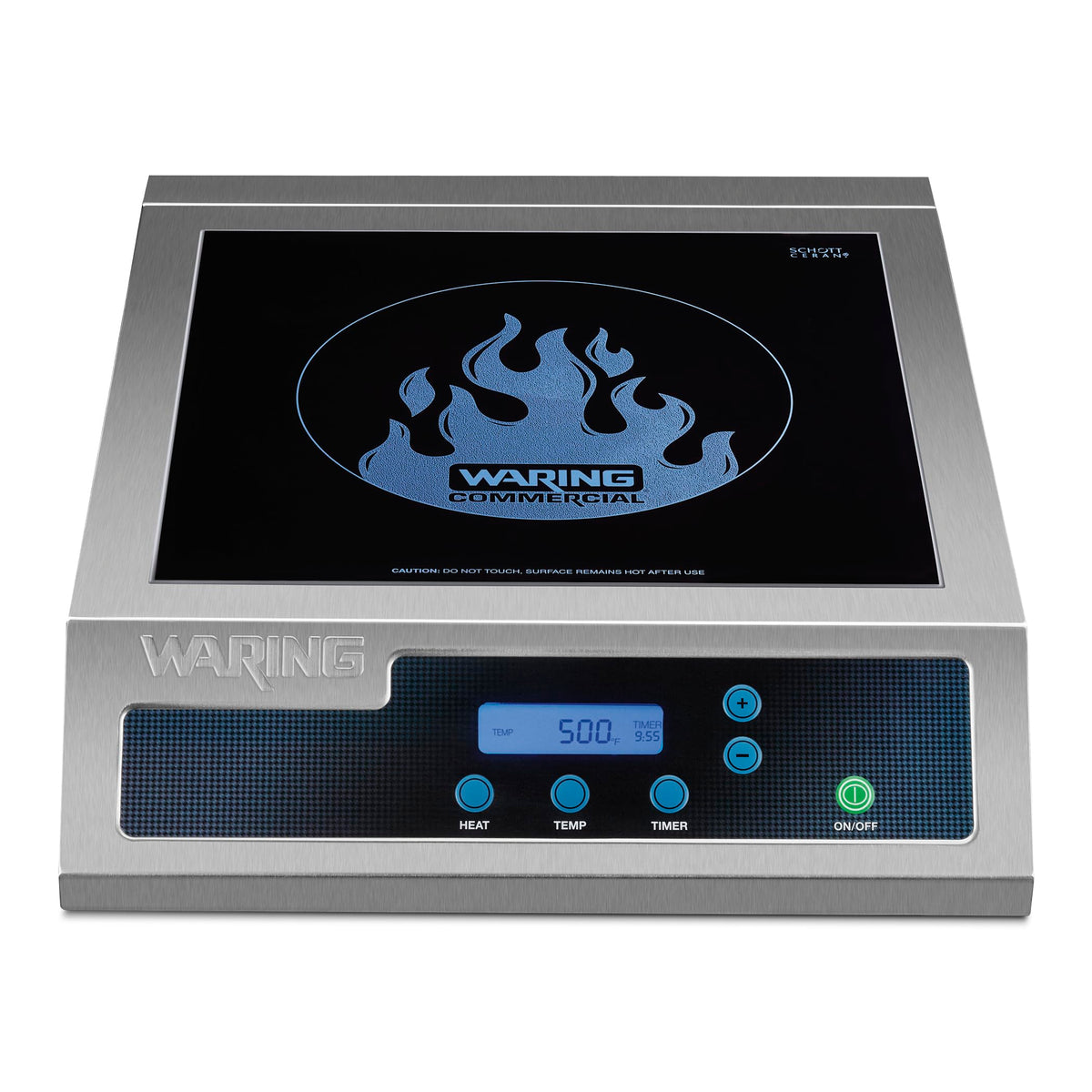 Waring Silver / WIH400 - Single Burner / 11" x 11" Schott ceramic glass surface Countertop Burners