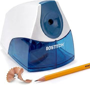 Bostitch Office Electric Pencil Sharpener for Classroom & Desk Use, Heavy-Duty Stall-Free Motor, High-Capacity Shavings Tray, Blue (Pack of 6)
