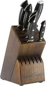 KRAMER by ZWILLING EUROLINE Damascus Collection 7-pc Razor-Sharp German Block Knife Set, Made in Company-Owned German Factory with Special Formula Steel perfected for almost 300 Years