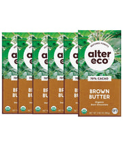 Alter Eco Brown Butter / 6 Count (Pack of 1) / Bar Candy & Chocolate Bars