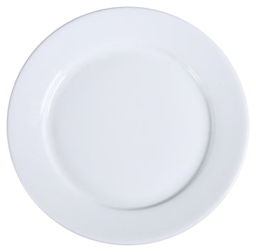ABCO 14" Round Plate by Yanco – Large, Porcelain, Super White, Pack of 6, Model AC-25