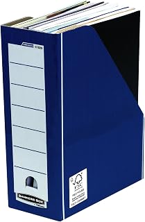 Fellowes Bankers Box Premium Magazine File - Blue/White, Pack of 10