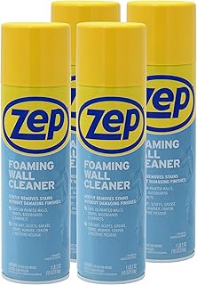Zep Foaming Wall Cleaner - 18 oz (Pack of 4) - Removes Scuffs & Stains