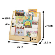 Flush Back Pick-A-Book Stand by Jonti-Craft – 30 W, Wood, Natural Wood, Model 3514JC