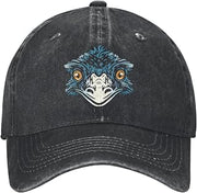 Printed Trucker Hat,Big Daddy Emu,Distressed Denim Baseball Cap Retro Faded Look