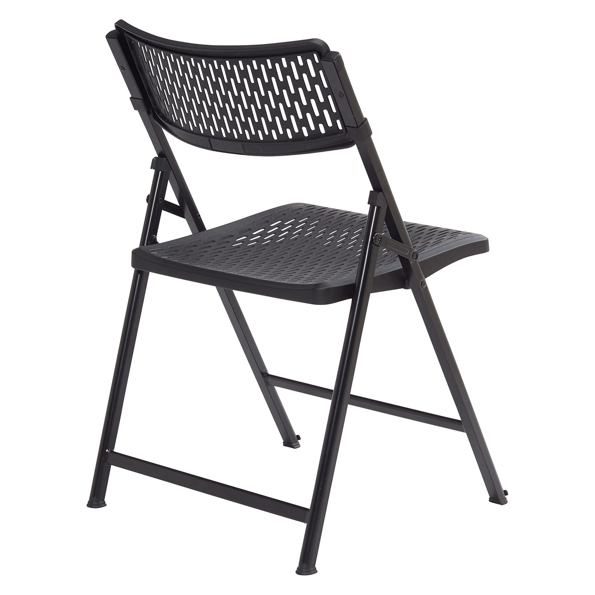 NPS Airflex Series Premium Polypropylene Folding Chair by National Public Seating – Alloy Steel, Black, Model 1410
