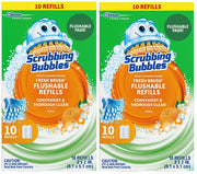 Fresh Brush Refill 10-Count by Scrubbing Bubbles – 10 Count (Pack of 2), other, Pack of 2, Model DOT673386PK2