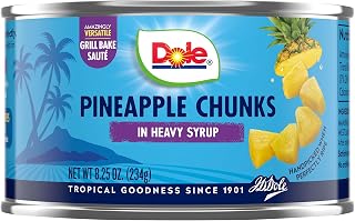 Pineapple Chunks in Heavy Syrup - Dole Canned Fruit - Rich Source of Vitamin C - 8.25 oz Can
