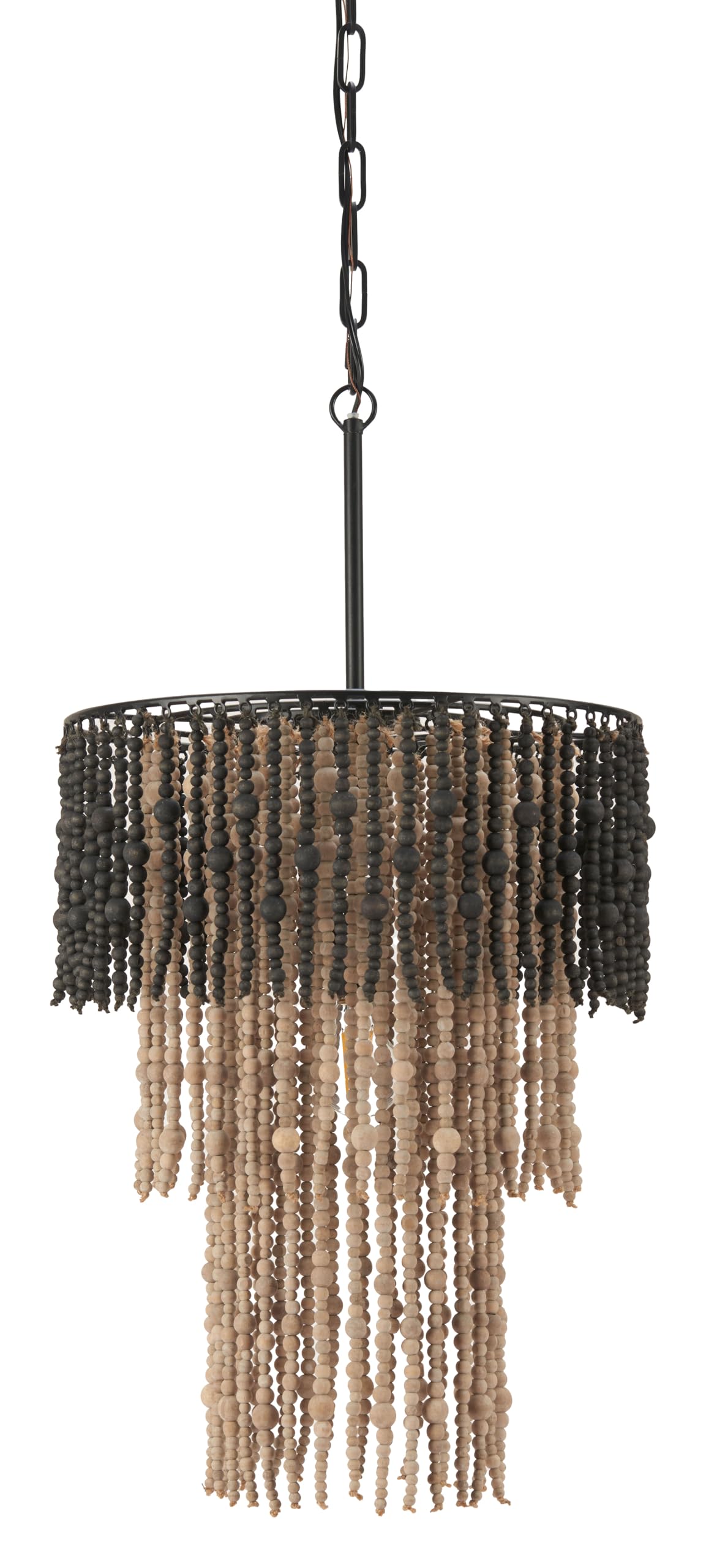 Bizu Ceiling Lamp Black & Beige by Zuo – Medium, Metal, Black & Beige, Model 56175