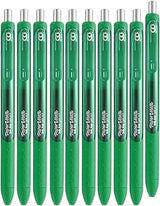 Paper Mate Inkjoy Gel Retractable Gel Ink Pens, Pack of 10 (Green, Medium Point)