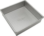 USA Pan Bakeware Nonstick Square Cake Pan,8 Inch,Aluminized Steel,(Pack of 6)