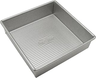 USA Pan Bakeware Nonstick Square Cake Pan,8 Inch,Aluminized Steel,(Pack of 6)