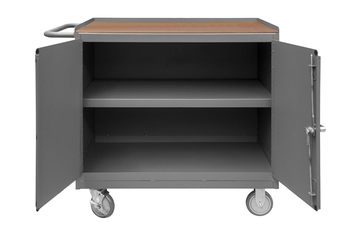 Mobile Bench Cabinet by Durham – Alloy Steel, Grey, Model 3113-TH-95