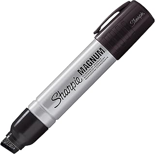 Sharpie Magnum Permanent Marker, Chisel Tip, Black, 72/Carton (44001)