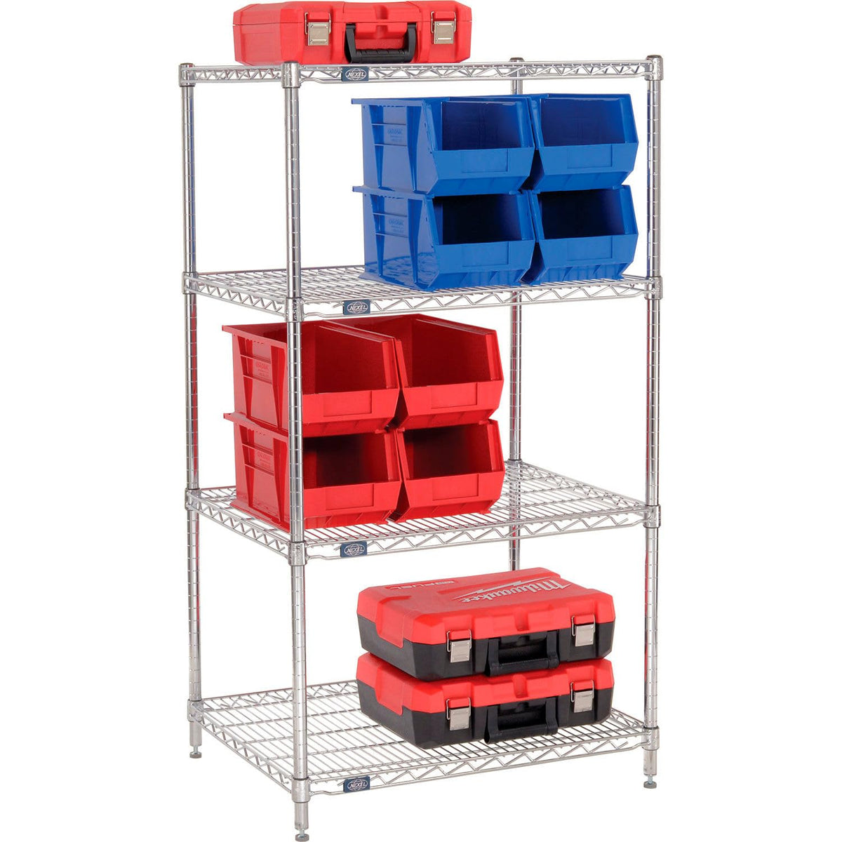 Chrome Wire Shelving by Nexel – Alloy Steel, Chrome, Model 24306C