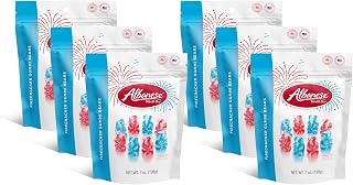Albanese World's Best Firecracker Gummi Bears, Summer Party Candy, 7 Ounce Bag (Pack of 6)