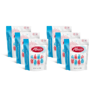 World's Best Firecracker Gummi Bears by Albanese – 7 Ounce (Pack of 6), Red, White, Blue, Pack of 6