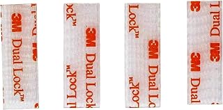 3M EZ Pass/I-Pass/SunPass/Fastlane Dual Lock Adhesive Mounting Strips 4 Strips Each 1-1/2 in Clear