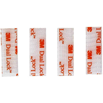 EZ Pass/I-Pass/SunPass/Fastlane Dual Lock Adhesive Mounting Strips 4 Strips Each 1-1/2 in Clear by 3M – 1.5 inches x 0.5 inches, Acrylic, White, Pack of 4, Model FCL50380