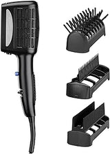 INFINITI PRO CONAIR 3-in-1 Styling Hair Dryer, 1875W Blow Dryer with 3 Styling Attachments to Detangle, Straighten, and Volumize, Tourmaline Ceramic Coating and Ionic Conditioning, Black