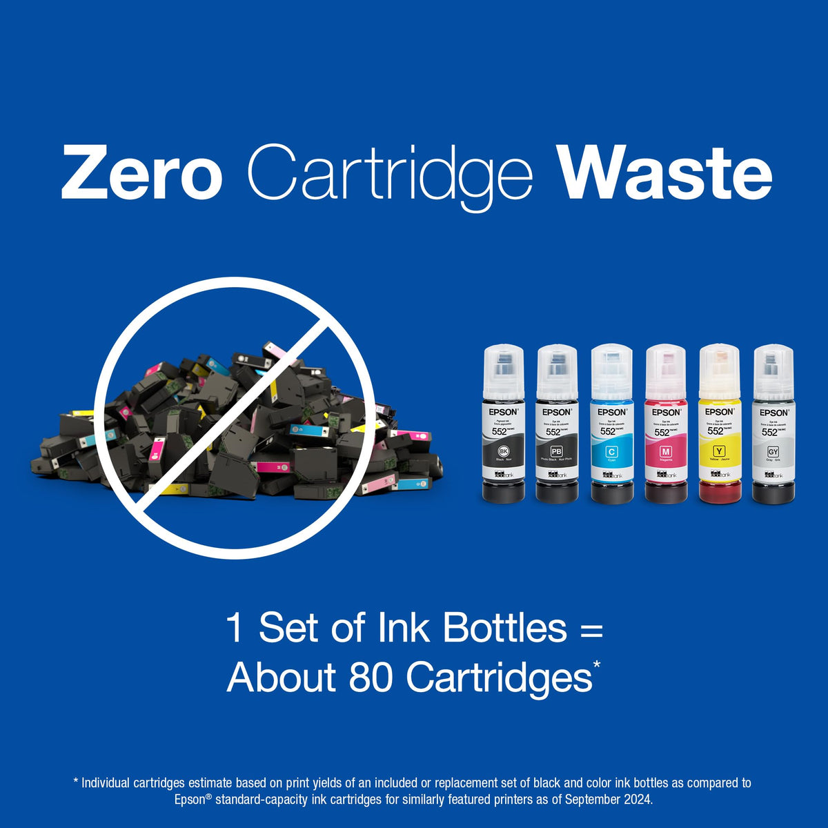 552 EcoTank Ink Ultra-high Capacity Bottle Yellow () Works with ET by Epson – Standard, Yellow, Model T552420-S
