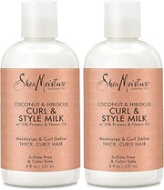 Shea Moisture Coconut & Hibiscus Curl & Style Milk, 8 Fl Oz (Pack of 2)