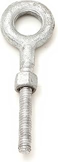 Forney 61373 Machine Eye Bolt with Nut, Hot Dipped Galvanized, 1/4-Inch-by-2-Inch Overall Length