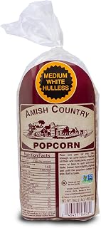 Amish Country Popcorn 1 lbs Bag | Medium White Popcorn Kernels | Old Fashioned, Non-GMO and Gluten Free (Medium White - 1 lbs Bag)