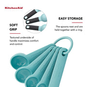 Measuring Spoons by KitchenAid – Set Of 5, 25.0 milliliters, Plastic, Aqua Sky, Model KQ057OHAQA