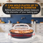 Ronalsinho Pie Carrier Set with Lid and Bag, Holds Two 10-Inch Dishes, Beige