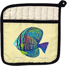 Betsy Drake PT678C Sailfin Tang Yellow Pot Holder