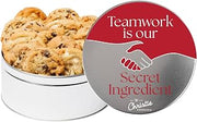 Christie Cookie Co. Christie Cookies, 'Teamwork' Gourmet Cookies, 18 Cookies in Silver Tin