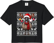 Emu Xmas Ugly Sweaters Festive Santa Emu Bird Christmas Comfort Colors Crop Top