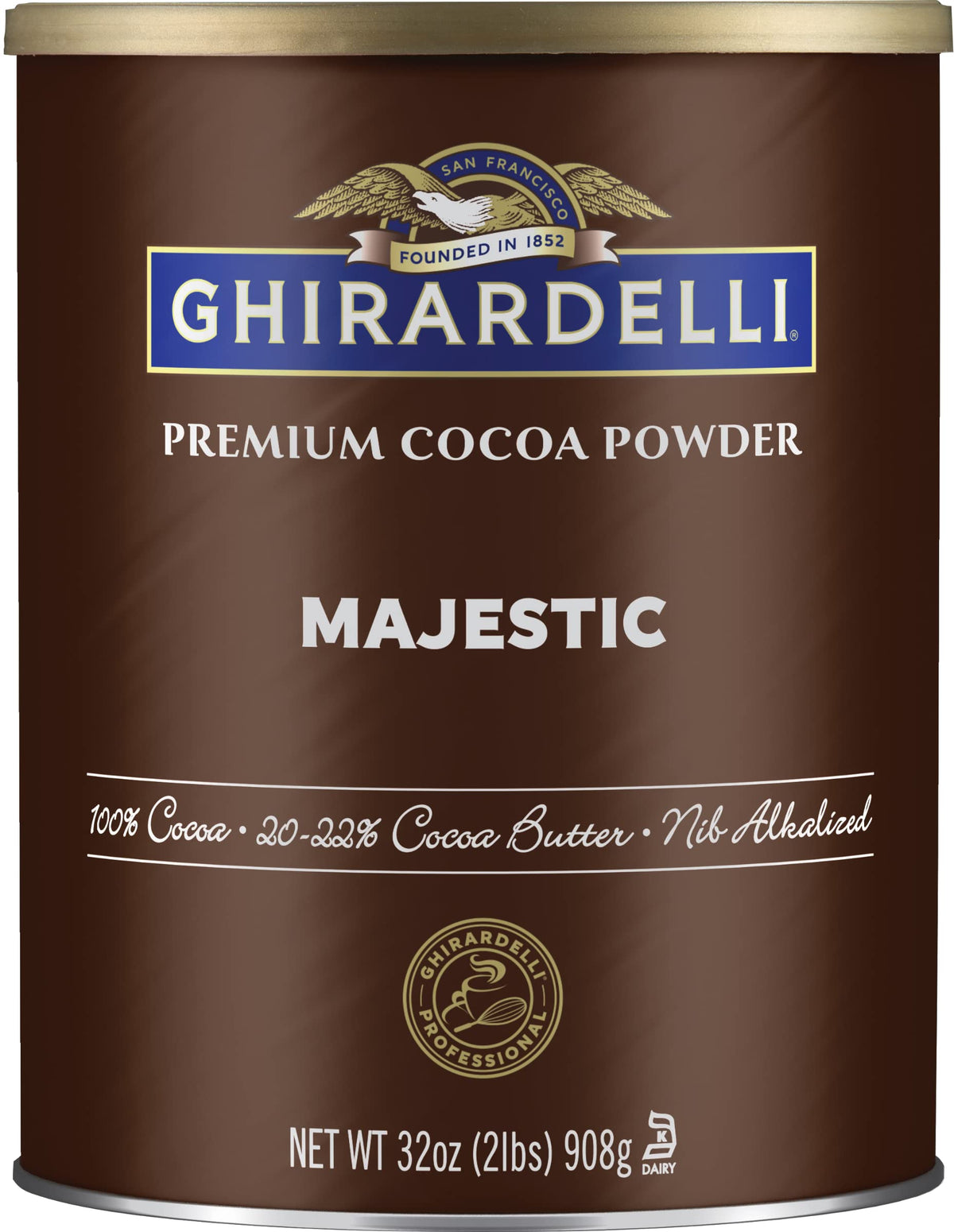 Majestic Premium Cocoa Powder by Ghirardelli – 2 Pound (Pack of 1), Model 32 oz. Majestic