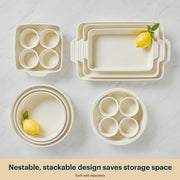 Pyrex Ceramic Bakeware Set, 2 3 4 Quart Value Pack, Assorted Sizes