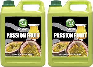 Possmei Passion Fruit Flavored Syrup, 5.5 Pound Plastic Jar 2 Pack