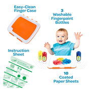 : Fingerpaint (Bilingual) by Crayola – 13 Piece Set, Paper, Blue,Red, Pack of 4, Model 806911