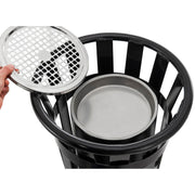 Slatted Steel Outdoor Ashtray by Global Industrial – 13 Gallon, Steel, Black, Model M2000
