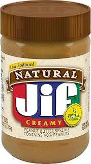 Jif Natural Creamy Peanut Butter Spread, 28-Ounce Jar