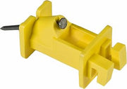 Zareba Slant Nail Insulator for Electric Fencing, 250 Pack - IWNY-Z, Yellow - Use with High-Tensile Steel and Aluminum Wire, Polywire, Polyrope Electric Fences - Nails Included - 25 Insulators