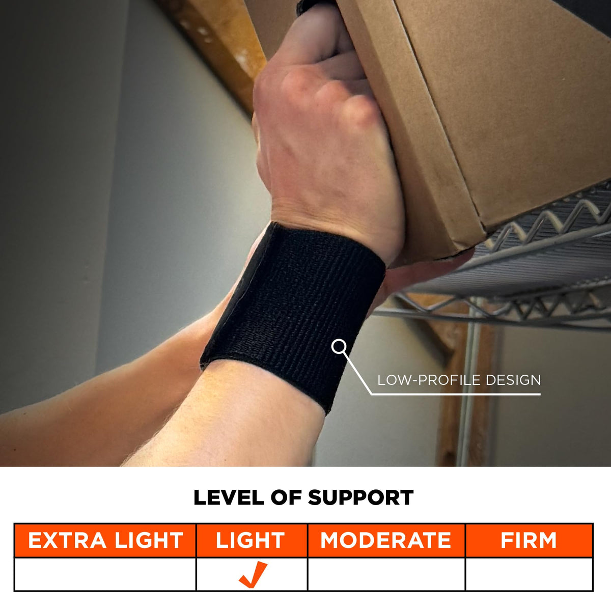 ProFlex 405 Wrist Wrap Support by Ergodyne – One Size, Nylon, Black, Model 72104