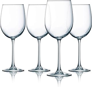 Luminarc Cachet 19 Ounce White Wine Glass 4-Piece Set, Clear,