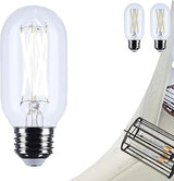 Satco 5.5W T14 LED Light Bulb 3000K Soft White 500 Lumens Clear 300 Degree Beam E26 Medium Base 92 CRI Dimmable Wet Rated IP65 Enclosed Fixture Rated 120V S12534 (2 Pack)