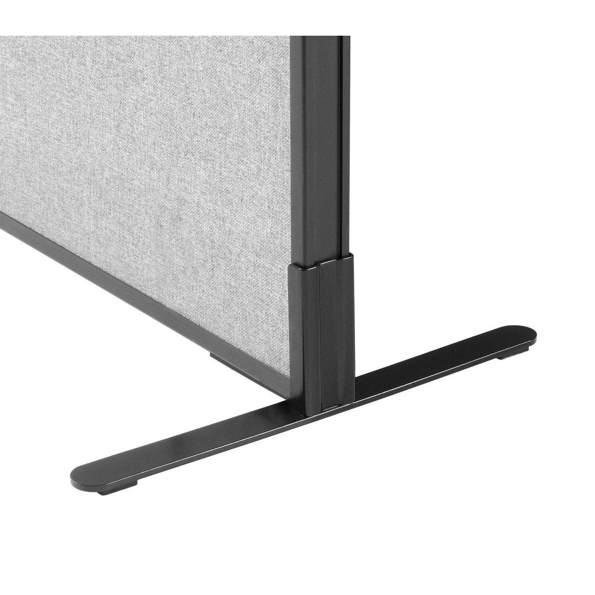 60-1/4"W x 72" H Freestanding Office Partition Panel with Partial Window by Global Industrial – 1.8" x 60.3", Alloy Steel, Gray, Model 694681WFGY