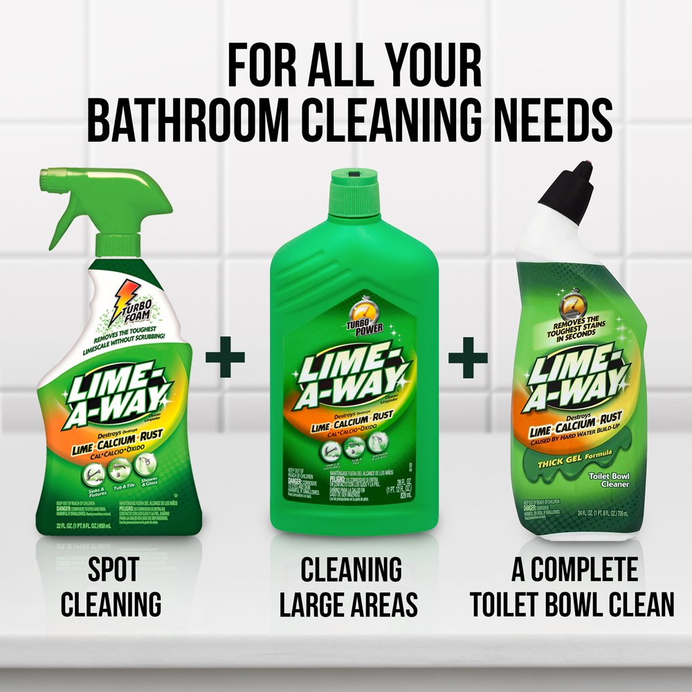 Lime, Calcium & Rust Cleaner 28 oz (Pack of 4) by Lime-A-Way – 28 Fl Oz (Pack of 4), Pack of 4, Model 3018285-4PK