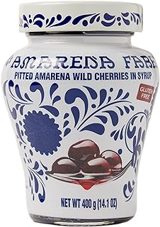 Amarena Fabbri Wild Cherries in Syrup, 400 grams (14oz) | Gluten Free, Non GMO, Vegan