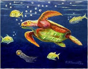 Betsydrake PM1168 14 x 18 in. Dicks Sea Turtle Place Mat - Set of 4