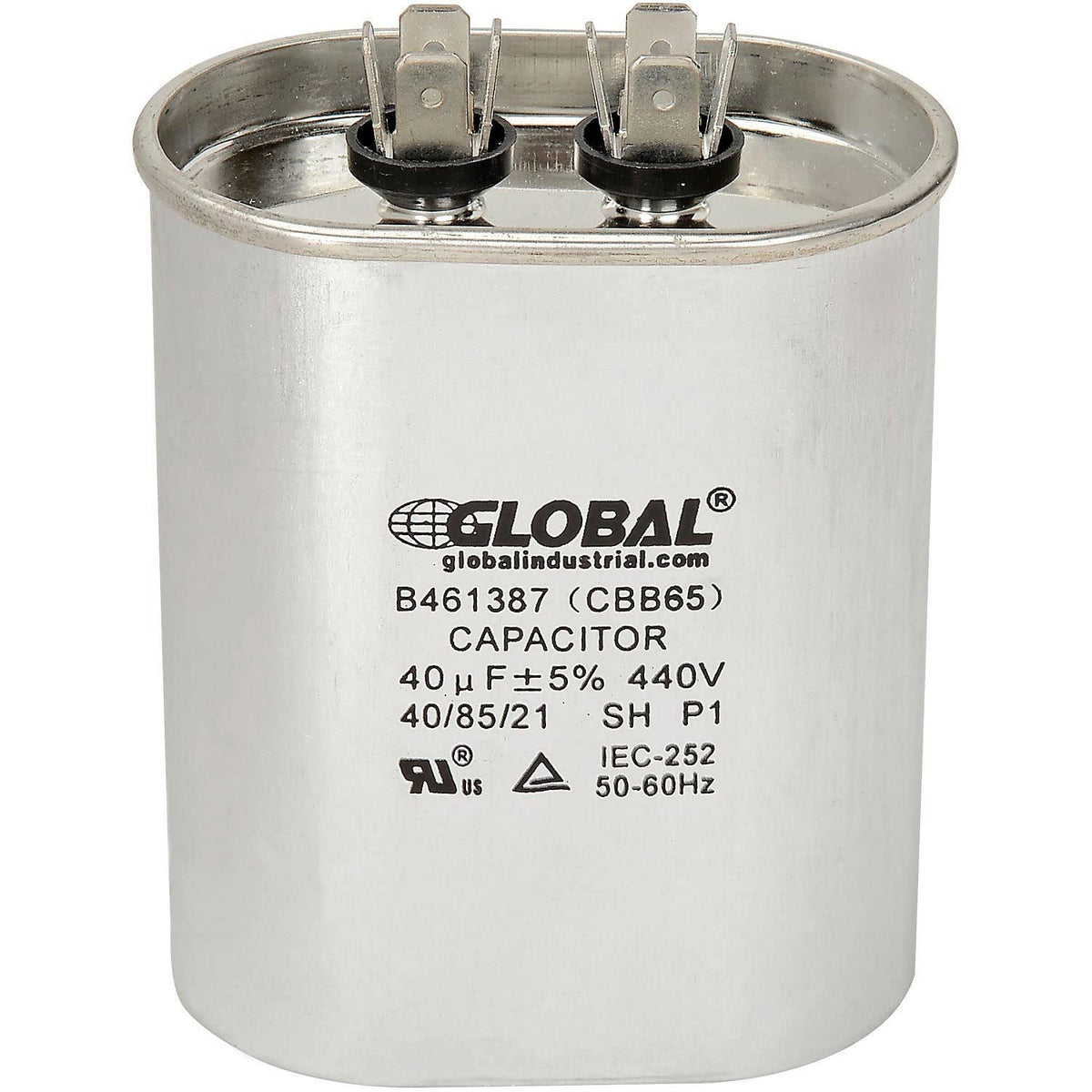 Oval Run Capacitor by Global Industrial – 5"L x 3"W x 2"H, Alloy Steel, Model B461387