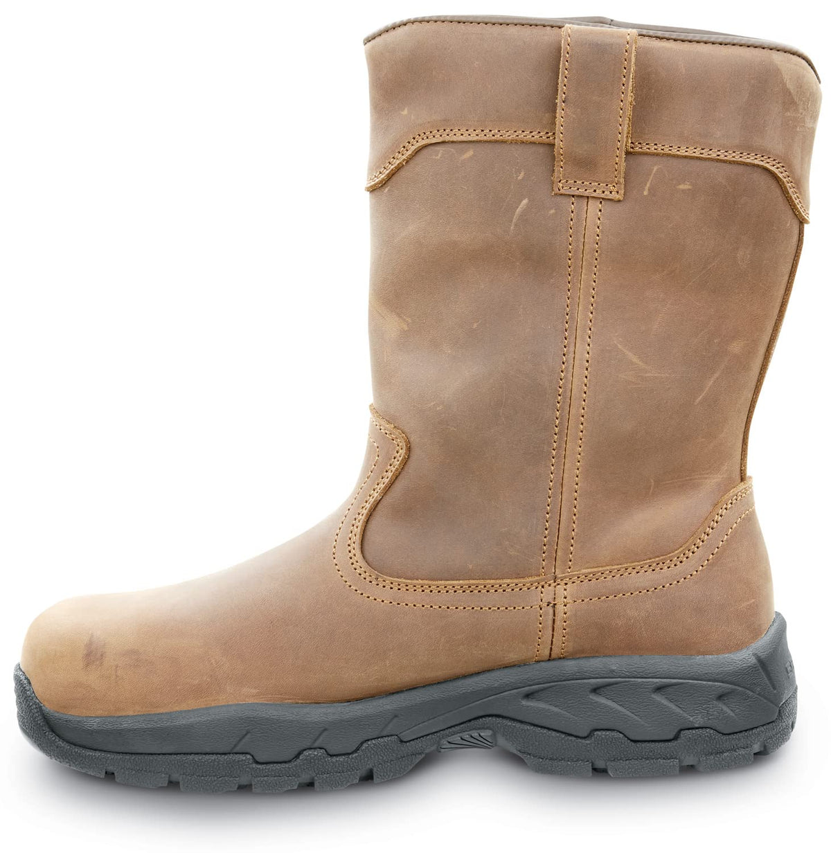 Unisex Brown MaxTRAX Composite Toe WP SRO Wellington 10.0 M by SR Max – 10, Rubber, Brown, Model Beaumont