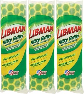 Libman Nitty Gritty Roller Mop Refill (Pack of 3)